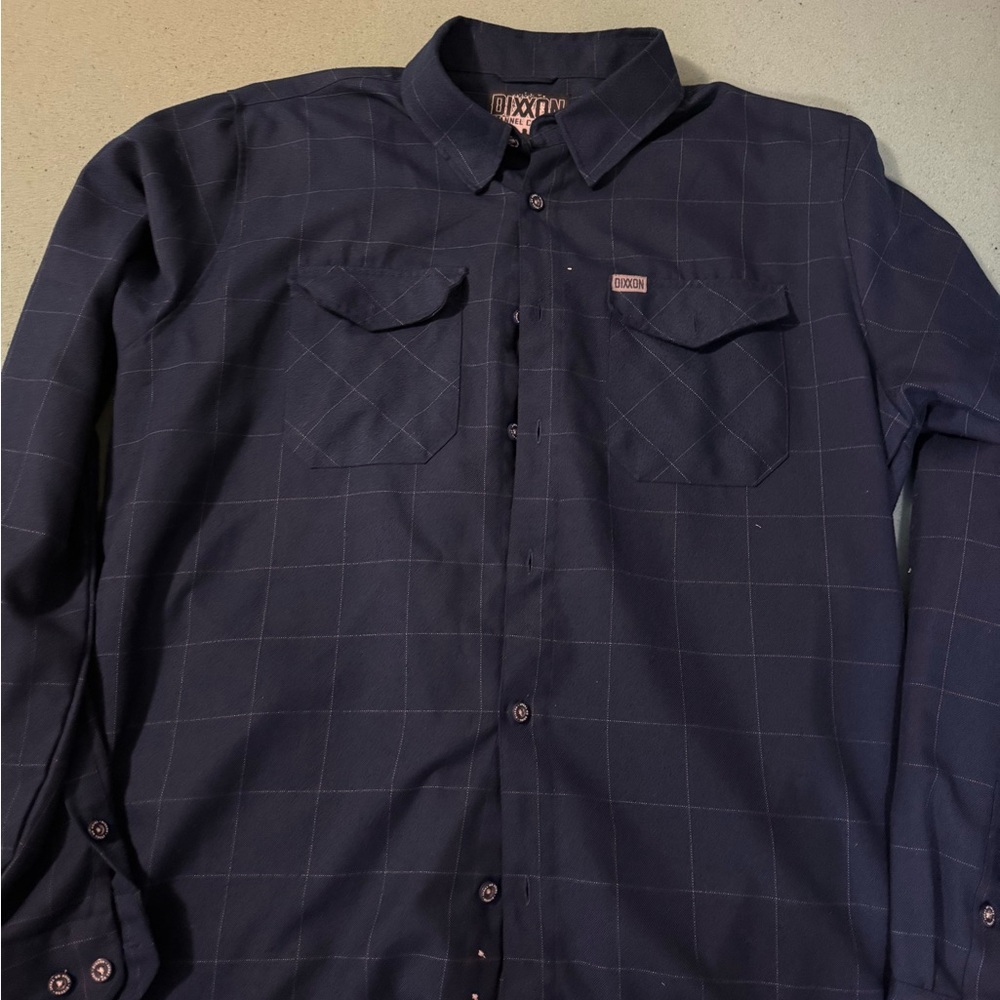 DIXXON Navy Checkered Button Down Shirt
